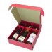 Coffret pour 3 bouteilles garance rouge