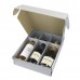 Coffret pour 3 bouteilles silver argent